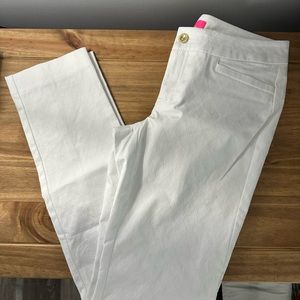 Lilly Pulitzer Kelly Textured Ankle Length Skinny Pant White Size 2 - 29” inseam